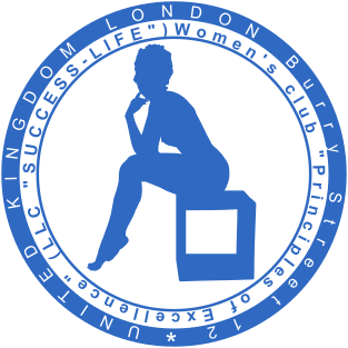 40mm Blue Rubber Stamp with Elegant Woman Logo