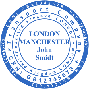 Circular Stamp with Multiple Rings and Text | Customize for $2.5