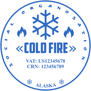 Circular Alaskan Company Stamp with Snowflakes, Fire, and Brand | Customize for $2.5