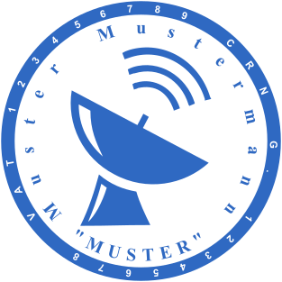 Round Stamp with Parabolic Antenna Logo | Customize for $2.5