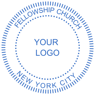 Company Stamp with Letter I Border | Customize for $2.5