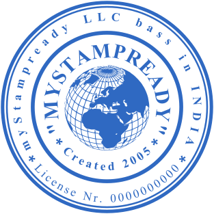 Custom Stamp with 3 Rings & Planet Logo | Customize for $2.5