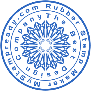 Round Stamp with 3 Circles, Text, and Unique Image | Create Yours for $2.5