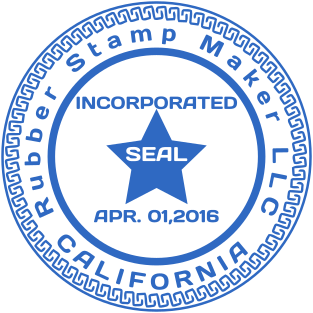 Round Stamp with Ornamental Border, Text, and Star | Create Yours for $2.5