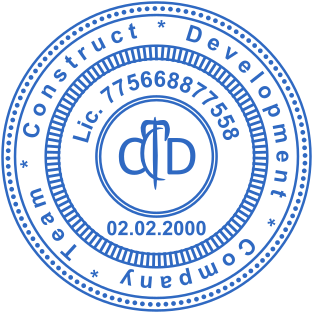 Round seal for a construct development company №1538