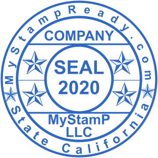 Office rubber seal for a company from California State №1555