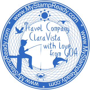 Custom rubber seal with individual design for a travel company №1565