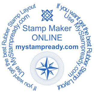 Original layout for a rubber stamp that you can create online №1566