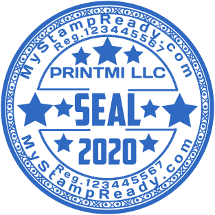 Decorative rubber seal with individual design for PRINTMI LLC №1578