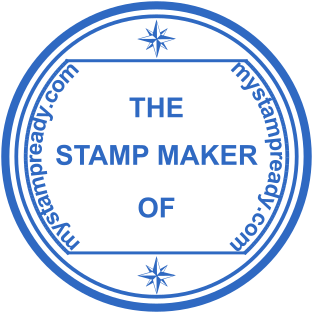 Official seal of round shape that you can create in stamp maker №1579
