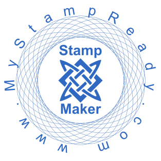 Creating unusual sketch of round shape in a stamp maker №1580