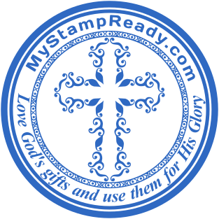 Round seal for a religious organization with words about God №1581