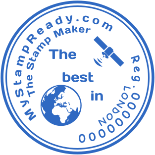 Round seal with an individual design and logo for a company №1585