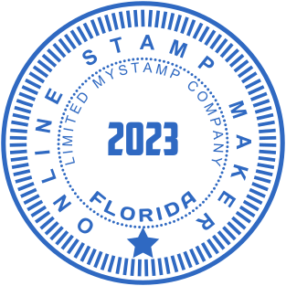 A rubber stamp for company that can be made online №1587