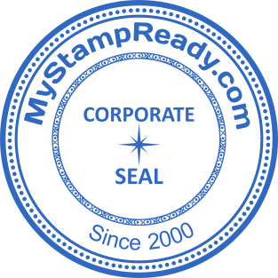 Original round seal with ornaments and logo in the middle №1590