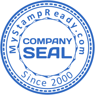 Round company seal with individual design №1592