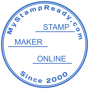 Laconic stamp of round shape for your company paperwork №1593