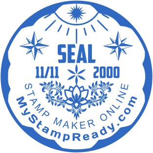 Self-inking round stamp with logo for your company №1601