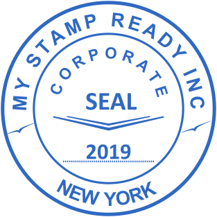 Corporate seal of round shape with individual design №1603