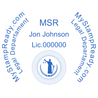 Round seal with original design and logo for legal department №1605