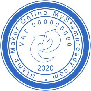 Original stamp of round shape that you can make online №1608