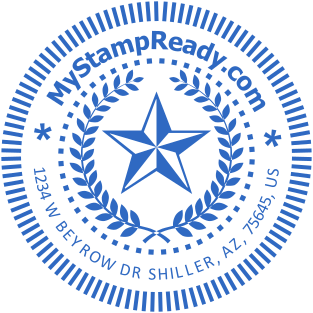 Beautiful address stamp with logo and individual design №1611