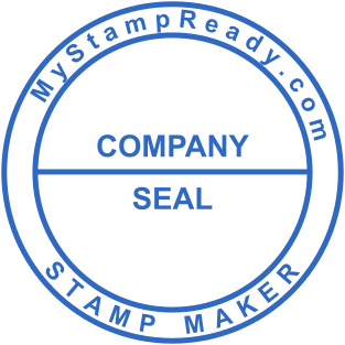 Laconic company seal of round shape for office paperwork №1627