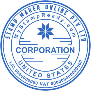 Round self-inking stamp for a corporation created online №1635