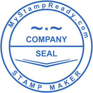 Official rubber seal of round seal for a company paperwork №1673