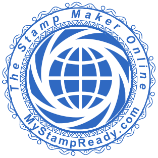 Custom rubber stamp with original design and logo made online №1676