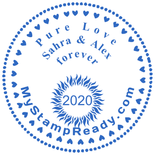 Beautiful round wedding seal for remember the Big Day forever №1691