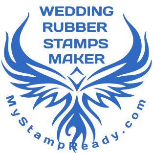 Creative rubber stamp of round shape for wedding invitations №1694