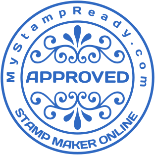 Original rubber stamp of round shape created in online maker №1695