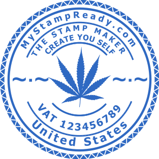 Round seal that you can create in online stamp maker yourself №1736