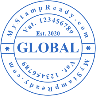 Custom self-inking seal with original design for GLOBAL company №1739