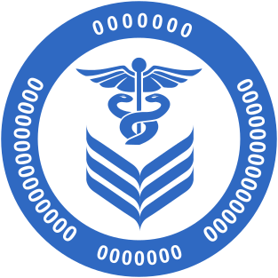 Official round stamp with logo for paperwork in the office №1775