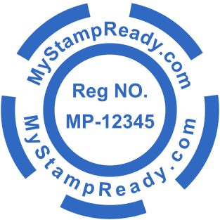 Creative stamp of round shape made with MyStampReady services №1778