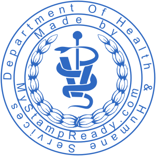 Custom round seal with a logo made for a health department №1786