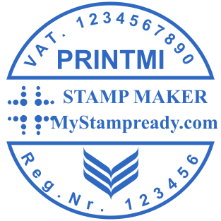 Individual design for a seal with VAT number made in stamp maker №1789