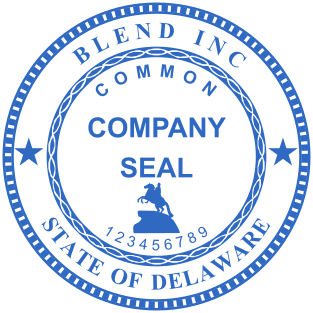 Common self-inking seal of round shape for a company with logo №1808