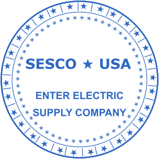 Round seal with individual design for electric supply company №1829