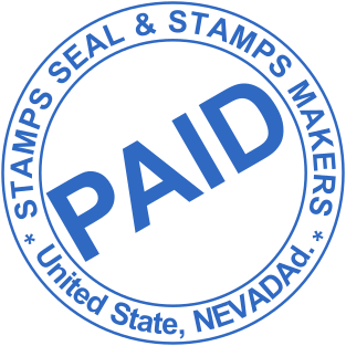 Rubber stamp of round shape for financial company paperwork №1835