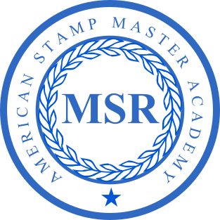 Creative stamp for American academy with logo and abbreviation №1863