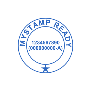 Standard rubber stamp ready for editing and modification №1871