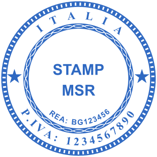 Create a stamp with original design based on ready-made template №1881