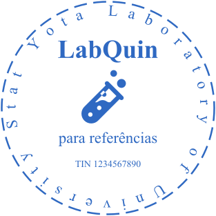 Custom rubber stamp of round shape for university laboratory №1894