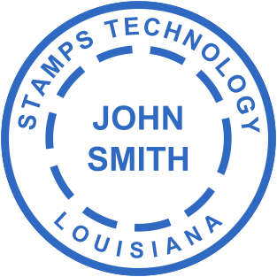 Custom self-inking stamps for technology company in Louisiana №1918