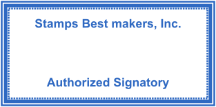 Rectangular stamps for authorised signatory to use in business №1920