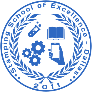 Stamping template with logo for a school located in Dallas №1933