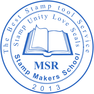 Round rubber stamp with logo for schools, libraries and education №1935